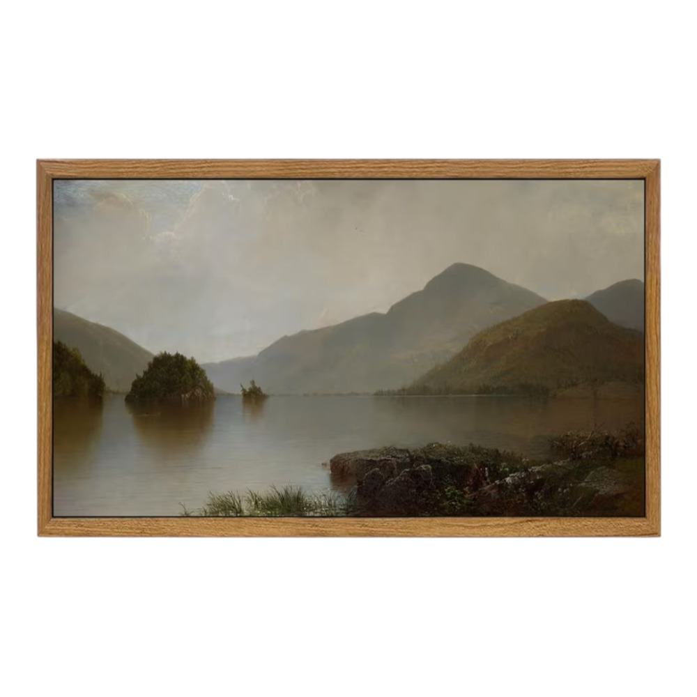 Framed Canvas Picture Lake George Lake Landscape 13x7 NEW Home Decor